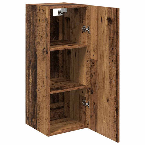 vidaXL Wall Mounted Cabinet Old Wood 34.5 x 34 x 90 cm Engineered Wood