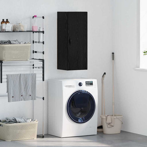 vidaXL Wall Mounted Cabinet Black Oak 34.5 x 34 x 90 cm