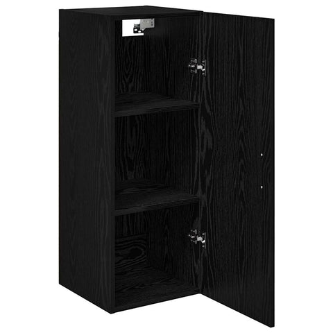 vidaXL Wall Mounted Cabinet Black Oak 34.5 x 34 x 90 cm