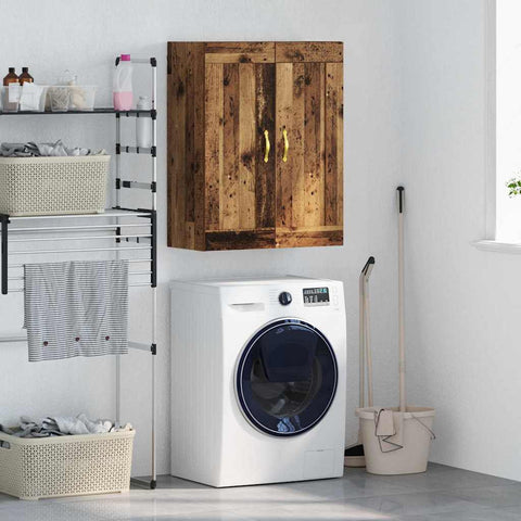 vidaXL Wall Mounted Cabinet Old Wood 69.5 x 34 x 90 cm Engineered Wood