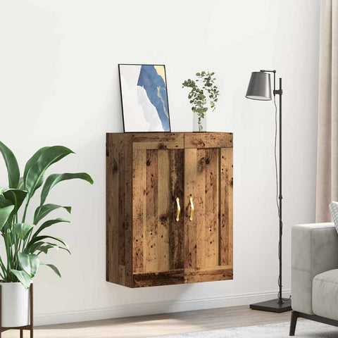 vidaXL Wall Mounted Cabinet Old Wood 69.5 x 34 x 90 cm Engineered Wood