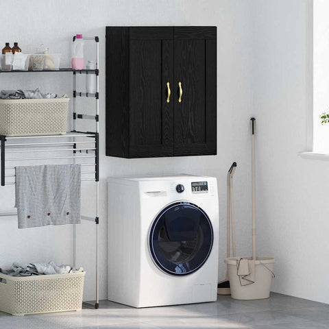 vidaXL Wall Mounted Cabinet Black Oak 69.5 x 34 x 90 cm