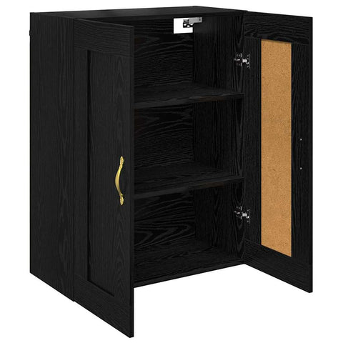vidaXL Wall Mounted Cabinet Black Oak 69.5 x 34 x 90 cm