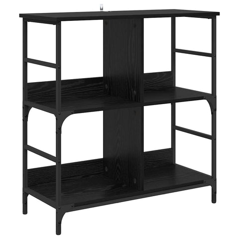 vidaXL Bookshelf Black oak Engineered wood