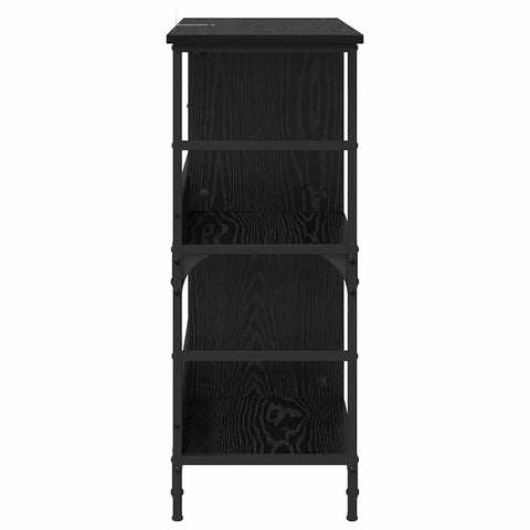 vidaXL Bookshelf Black oak Engineered wood