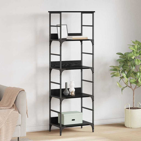 vidaXL Bookshelf Black Oak 50 x 33 x 153 cm Engineered Wood