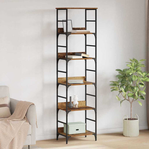 vidaXL Bookshelf Old Wood 50 x 33 x 188.5 cm Engineered Wood