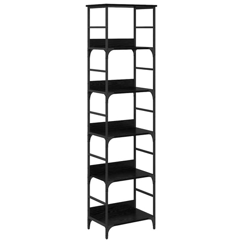 vidaXL Bookshelf Black Oak 50 x 33 x 188.5 cm Engineered Wood