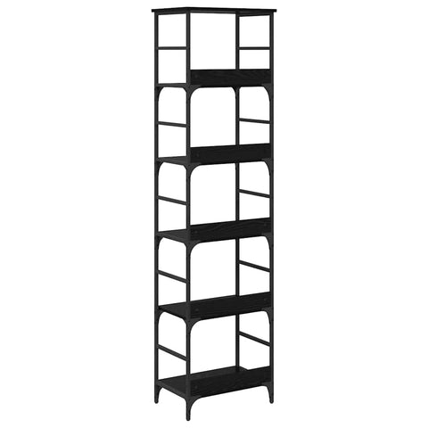 vidaXL Bookshelf Black Oak 50 x 33 x 188.5 cm Engineered Wood