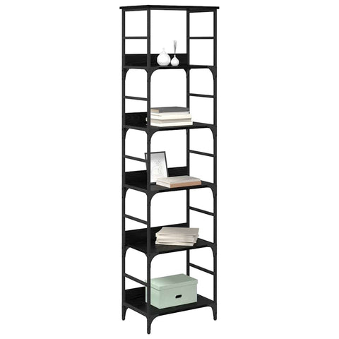 vidaXL Bookshelf Black Oak 50 x 33 x 188.5 cm Engineered Wood