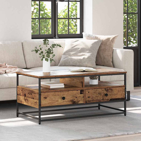 vidaXL Coffee Table Old wood 100 x 51 x 45 cm Engineered wood