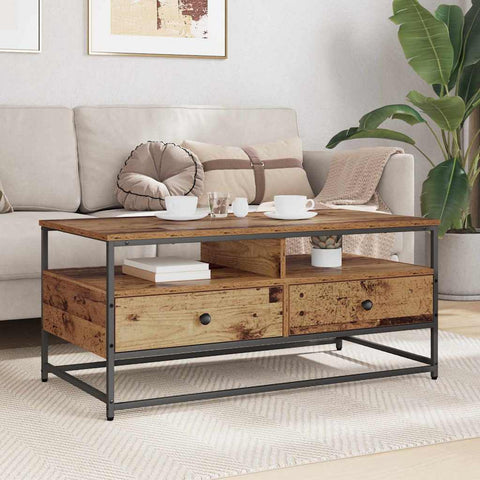 vidaXL Coffee Table Old wood 100 x 51 x 45 cm Engineered wood
