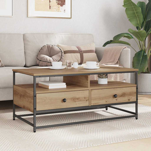 vidaXL Coffee Table Artisan oak 100 x 51 x 45 cm Engineered wood