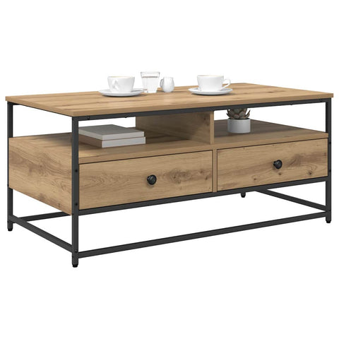 vidaXL Coffee Table Artisan oak 100 x 51 x 45 cm Engineered wood