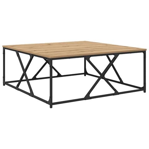 vidaXL Coffee Table Artisan oak 100 x 100 x 40 cm Engineered wood