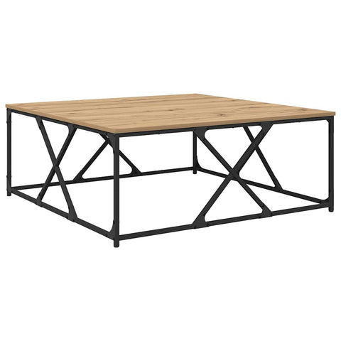 vidaXL Coffee Table Artisan oak 100 x 100 x 40 cm Engineered wood