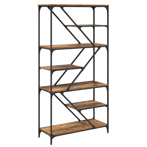 vidaXL Bookshelf Old Wood 91 x 36 x 176 cm Engineered Wood