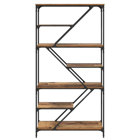 vidaXL Bookshelf Old Wood 91 x 36 x 176 cm Engineered Wood