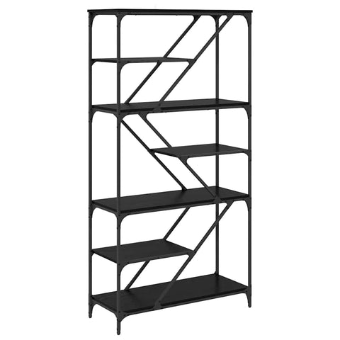 vidaXL Bookshelf Black Oak 91 x 36 x 176 cm Engineered Wood