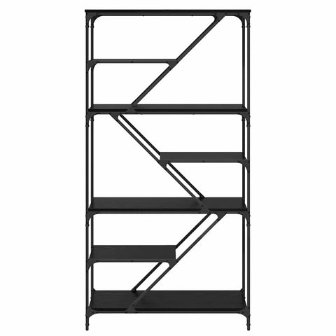 vidaXL Bookshelf Black Oak 91 x 36 x 176 cm Engineered Wood