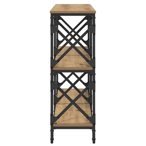 vidaXL Console Table Artisan Oak 100 x 28 x 80.5 cm Engineered Wood