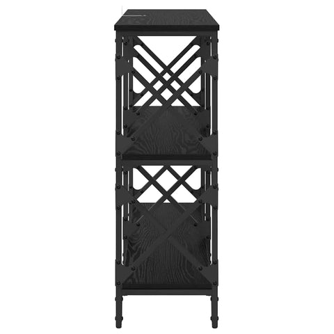 vidaXL Console Table Black Oak 100 x 28 x 80.5 cm Engineered Wood