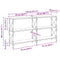 vidaXL Console Table Old wood 156 x 28 x 80.5 cm Engineered Wood