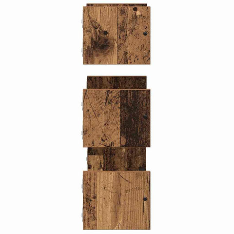 vidaXL Wall Shelf Set 3 pcs Old Wood 40 x 16 x 14 cm Engineered Wood