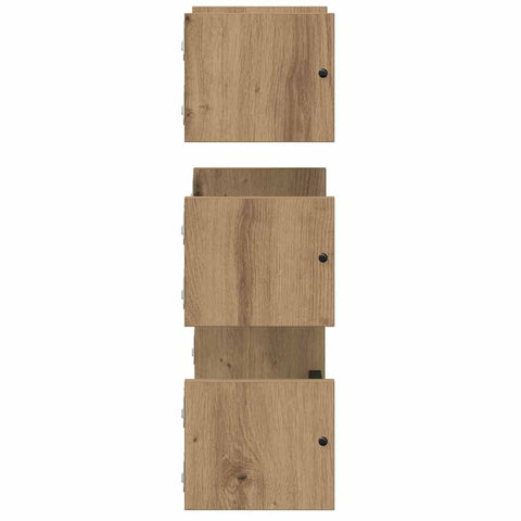 vidaXL Wall Shelf Set with Shelf 3 pcs Artisan Oak 40 x 16 x 14 cm