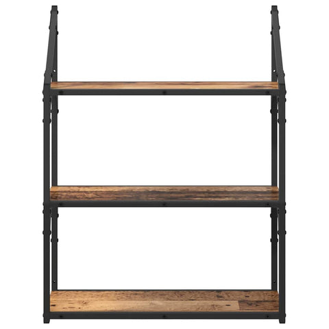 vidaXL Wall Shelf Old Wood 60 x 21 x 78.5 cm Engineered Wood