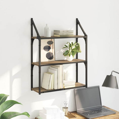 vidaXL Wall Shelf Artisan Oak 60 x 21 x 78.5 cm Engineered Wood