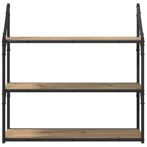 vidaXL Wall Shelf Artisan Oak 80 x 21 x 78.5 cm Engineered Wood