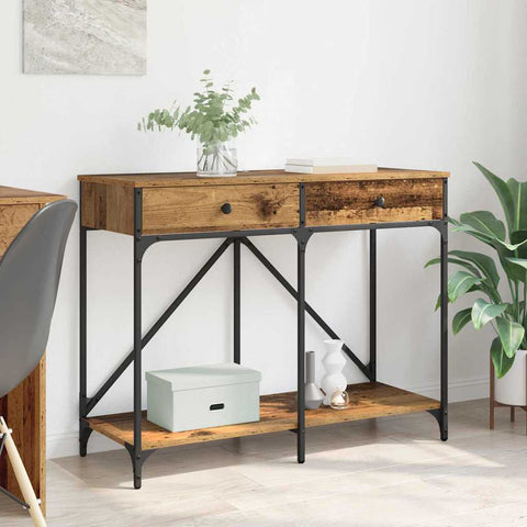 vidaXL Console Table Old Wood 100 x 39 x 78.5 cm Engineered Wood