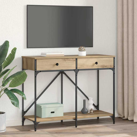 vidaXL Console Table Artisan Oak 100 x 39 x 78.5 cm Engineered Wood