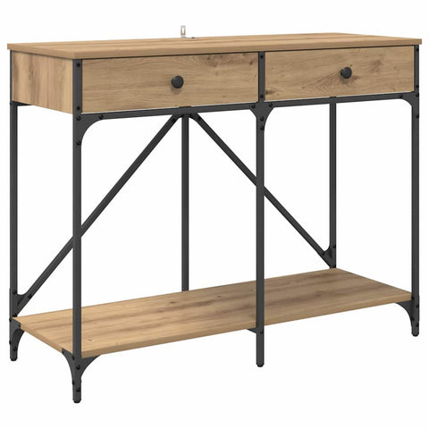 vidaXL Console Table Artisan Oak 100 x 39 x 78.5 cm Engineered Wood