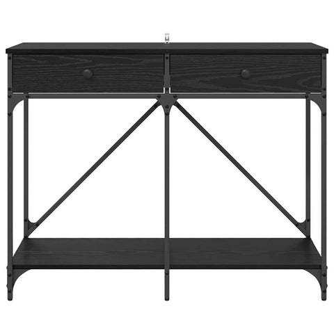 vidaXL Console Table Black Oak 100 x 39 x 78.5 cm Engineered Wood