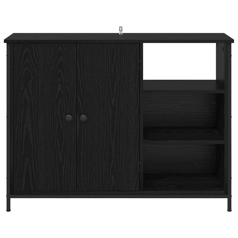 vidaXL Sideboard Black Oak 100 x 33 x 75 cm Engineered Wood