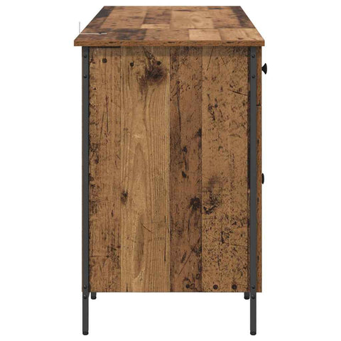 vidaXL Computer Desk Old Wood 131 x 48 x 75 cm Engineered Wood