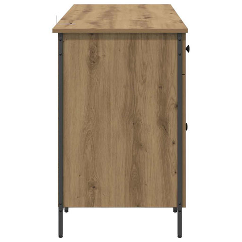 vidaXL Computer Desk Artisan Oak 131 x 48 x 75 cm Engineered Wood