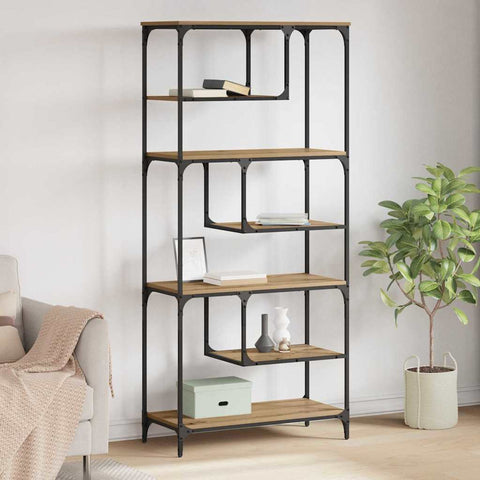 vidaXL Bookcase Artisan oak Engineered wood