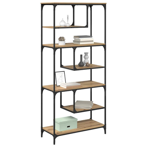 vidaXL Bookcase Artisan oak Engineered wood