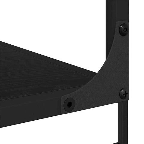 vidaXL Bookcase Black oak Engineered wood