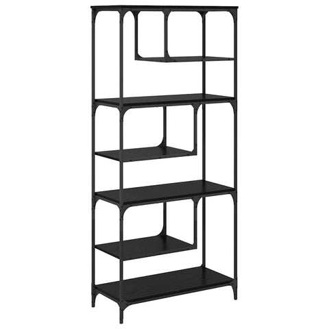 vidaXL Bookcase Black oak Engineered wood