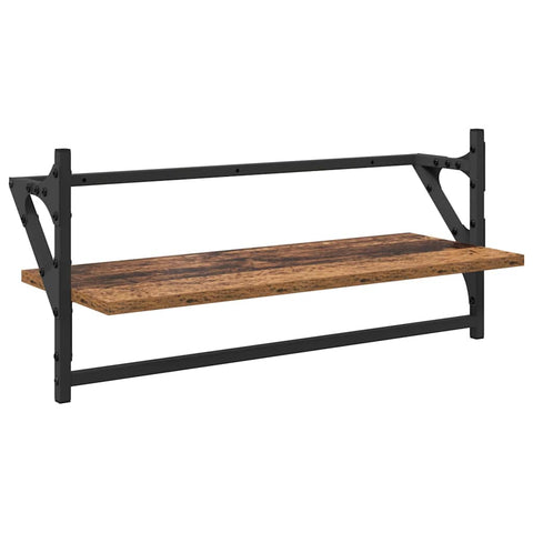 vidaXL Wall Shelf Set 6 pcs Old Wood 100 x 25 x 30 cm Engineered Wood