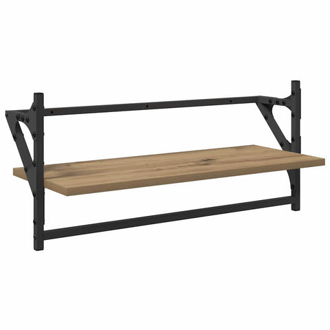 vidaXL Wall Shelf Set with Shelf 6 pcs Artisan Oak 100 x 25 x 30 cm