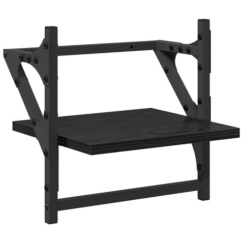 vidaXL Wall Shelf Set 6 pcs Black Oak 100 x 25 x 30 cm Engineered Wood