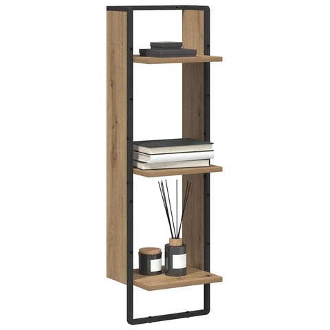 vidaXL Wall Shelf Artisan Oak 30 x 25 x 100 cm Engineered Wood