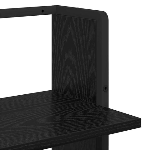 vidaXL Wall Shelf Black Oak 30 x 25 x 100 cm Engineered Wood
