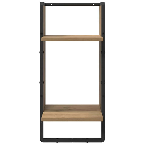 vidaXL Wall Shelf Set with Shelf 4 pcs Artisan Oak 65 x 25 x 30 cm