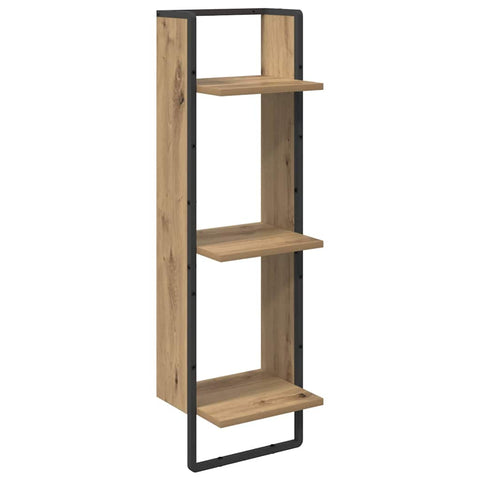 vidaXL Wall Shelf Set with Shelf 6 pcs Artisan Oak 100 x 25 x 30 cm